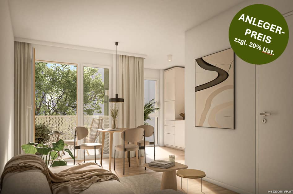 Wohnung Erstbezug Neubau Loggia Innenhoflage