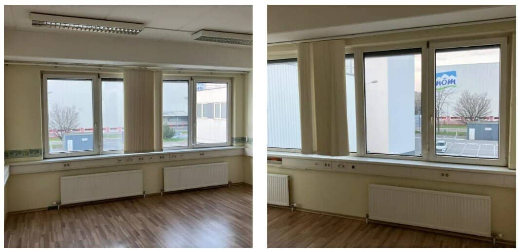 Modern office, free parking spaces