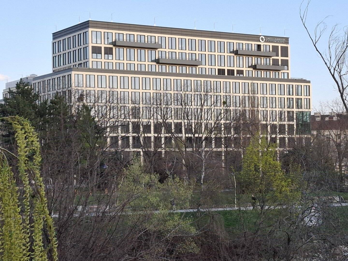 New sustainably built office building near the city