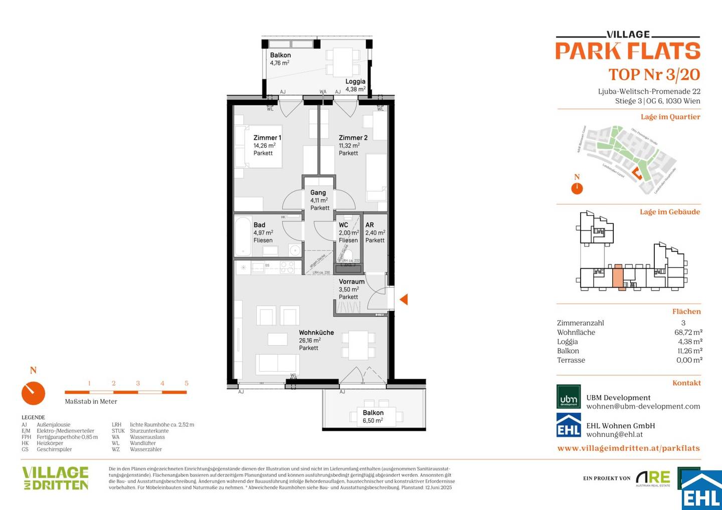 Wohnung Neubau Erstbezug nahe Parkanlage
