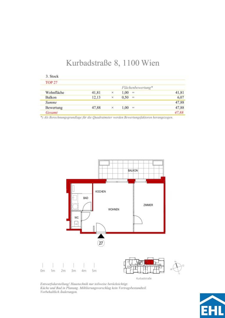 Attraktives Vorsorgeapartment nahe Kurpark Oberlaa