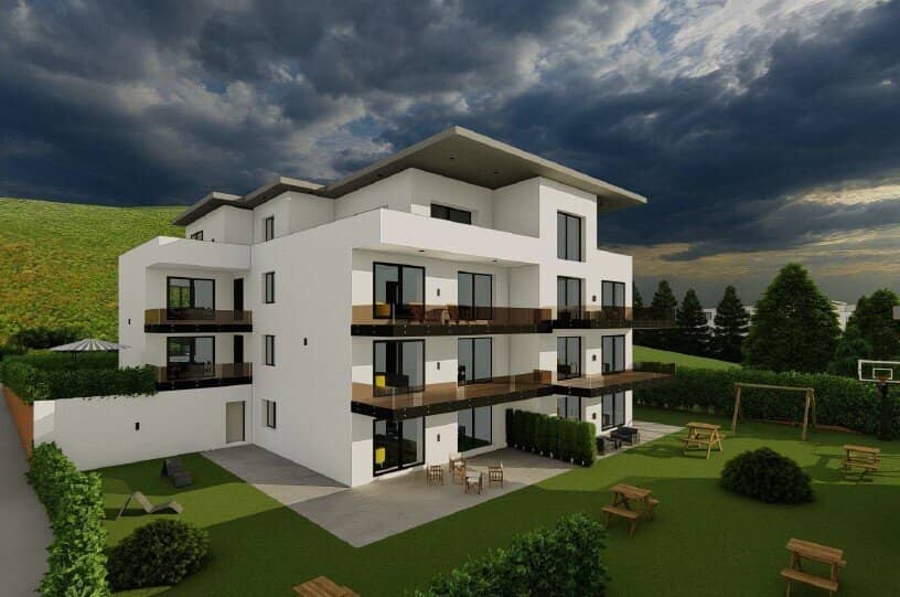 Approved residential project in top location with 7 modern apartments and panoramic view
