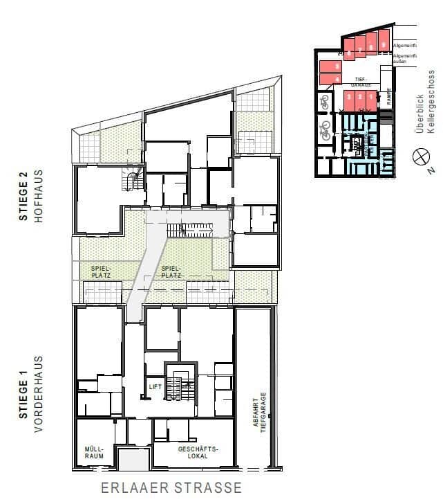 Wohnung Erstbezug mit zwei Balkonen und Aufzug