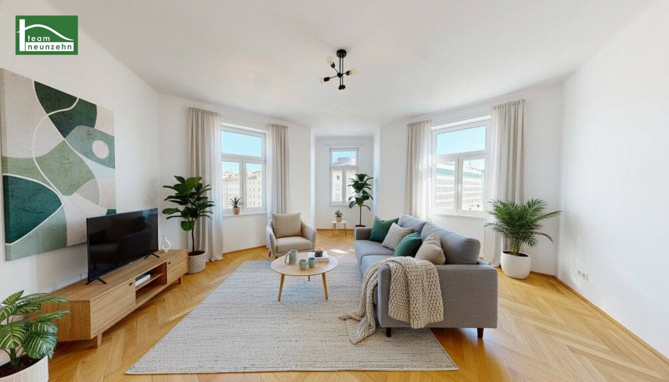 Renovated period apartment with loggia near Belvedere Palace