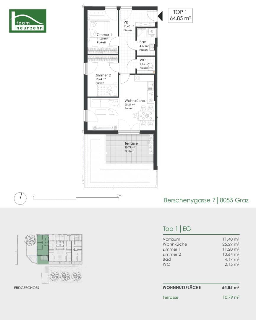 New build apartment with terrace Graz
