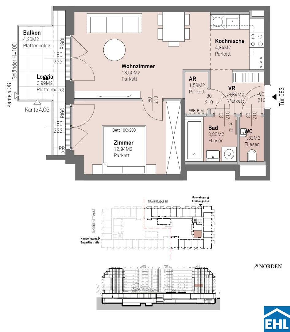 Traisengasse 20–22: Elegant investment apartments on Vienna's picturesque Danube riverside