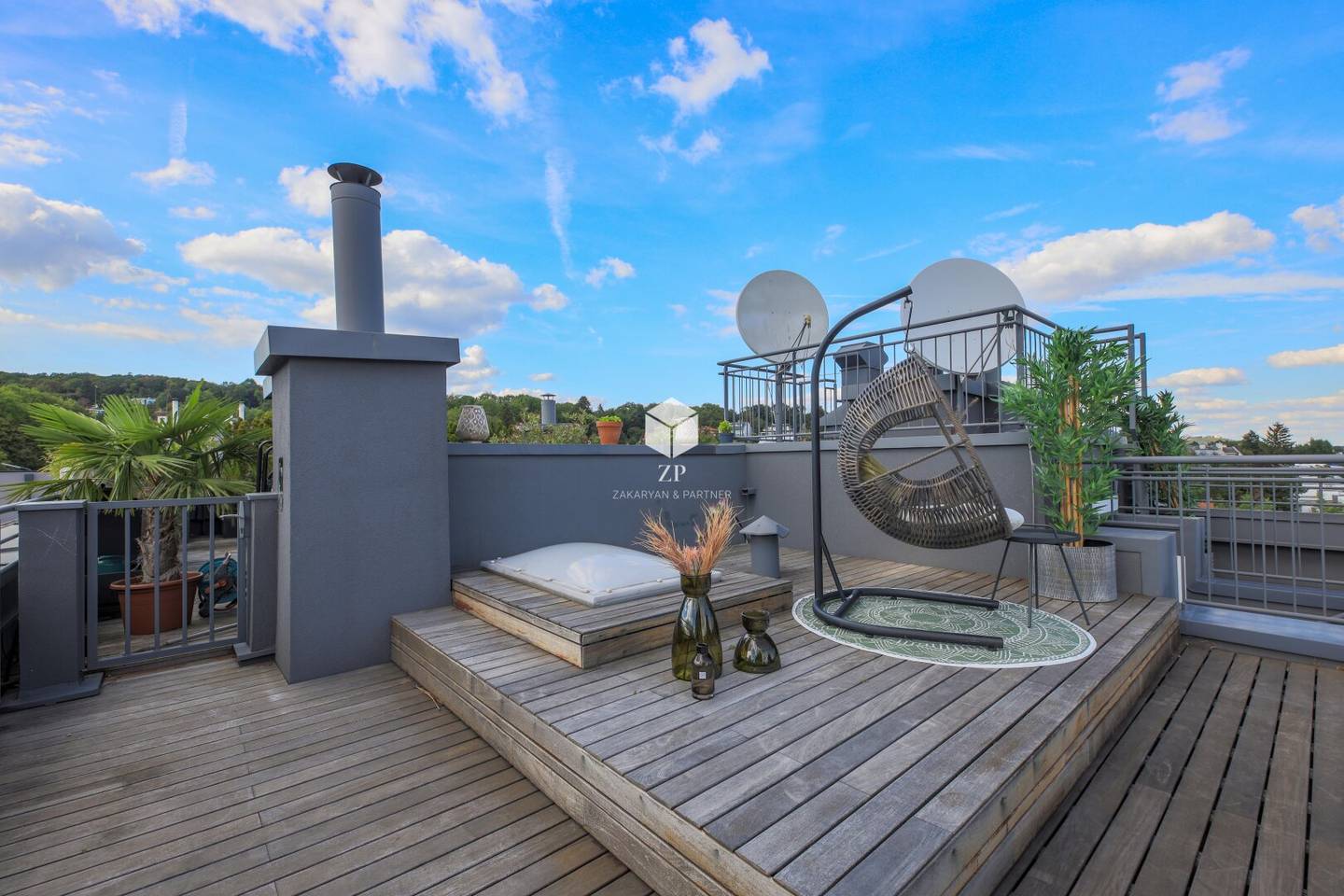 Maisonettewohnung mit Dachterrasse und grünem Blick