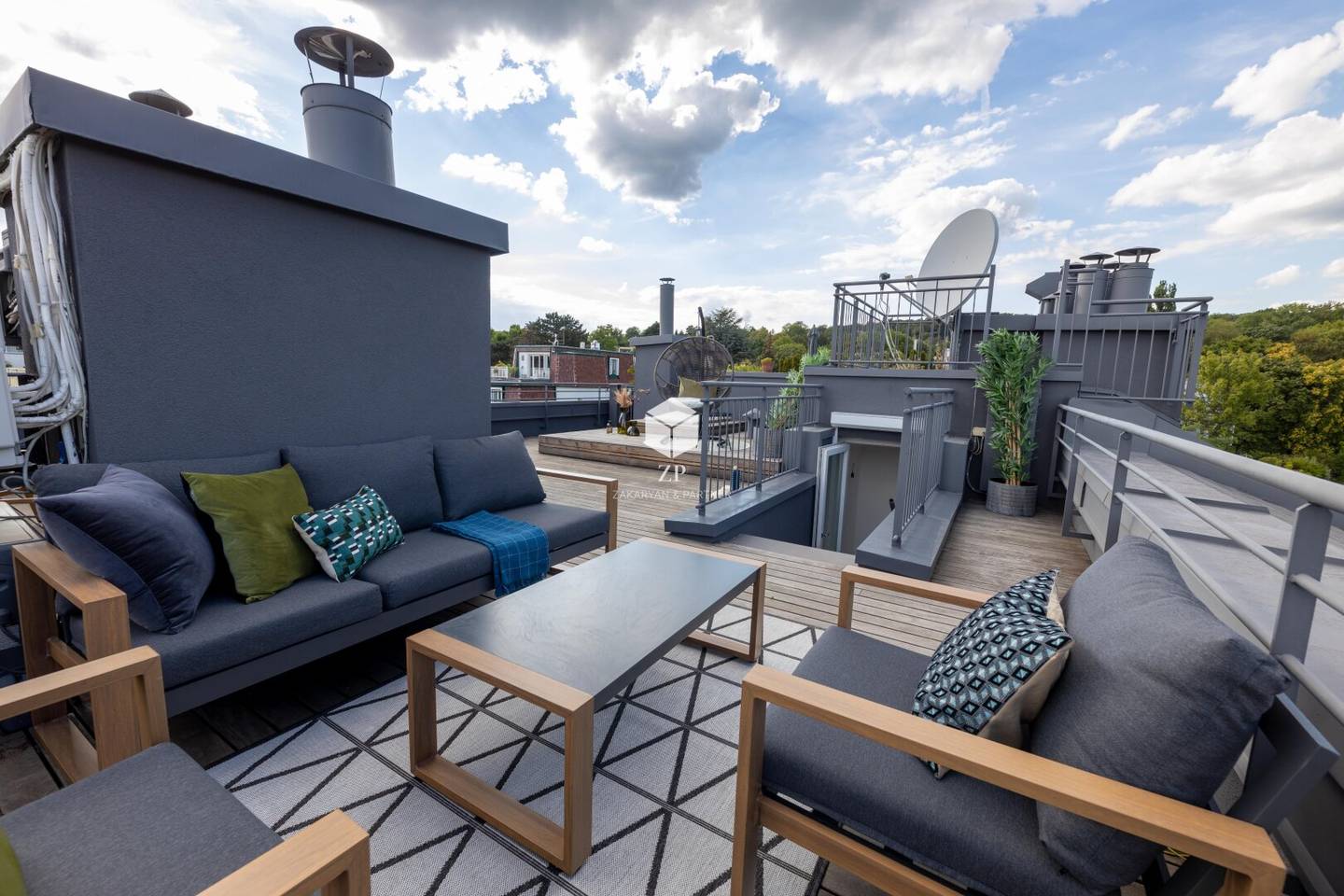 Maisonettewohnung mit Dachterrasse und grünem Blick