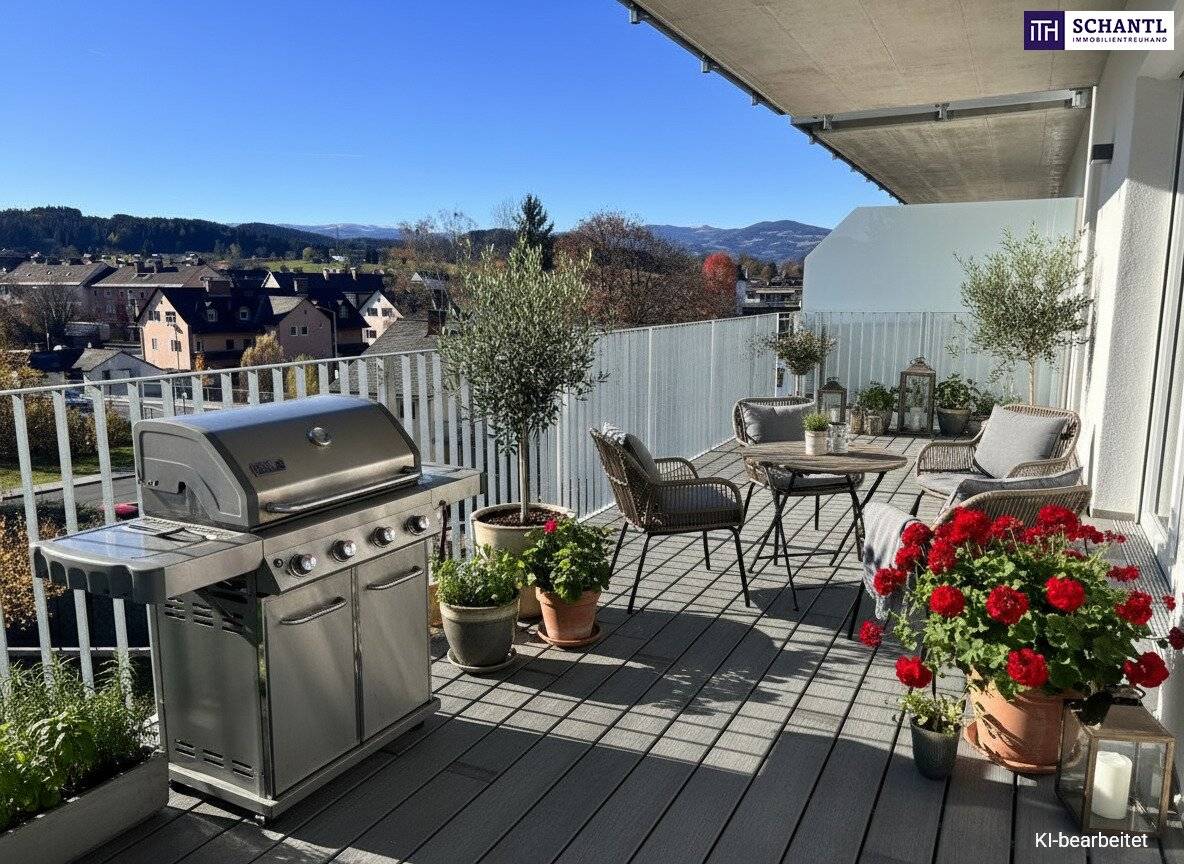Apartment with south balcony and wide view