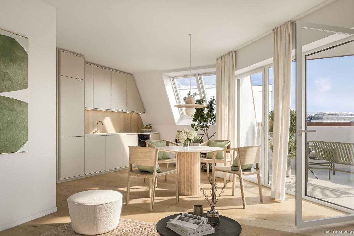 Attic apartment with development potential near U4