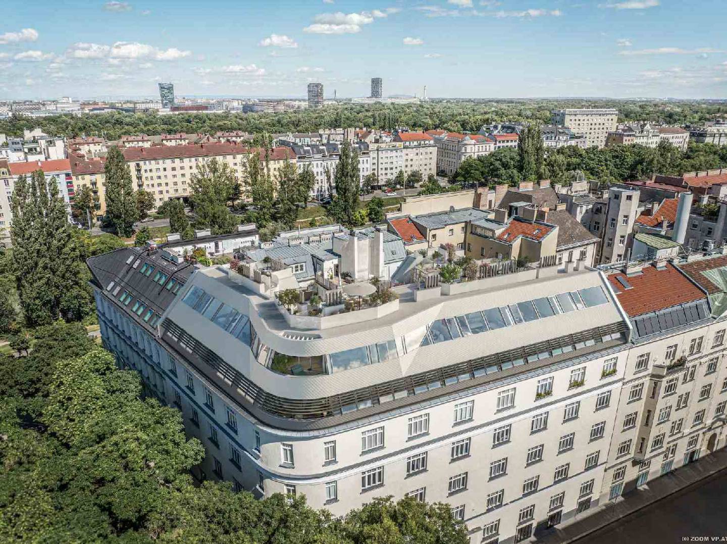 New build top floor apartment by the Donaukanal near Prater