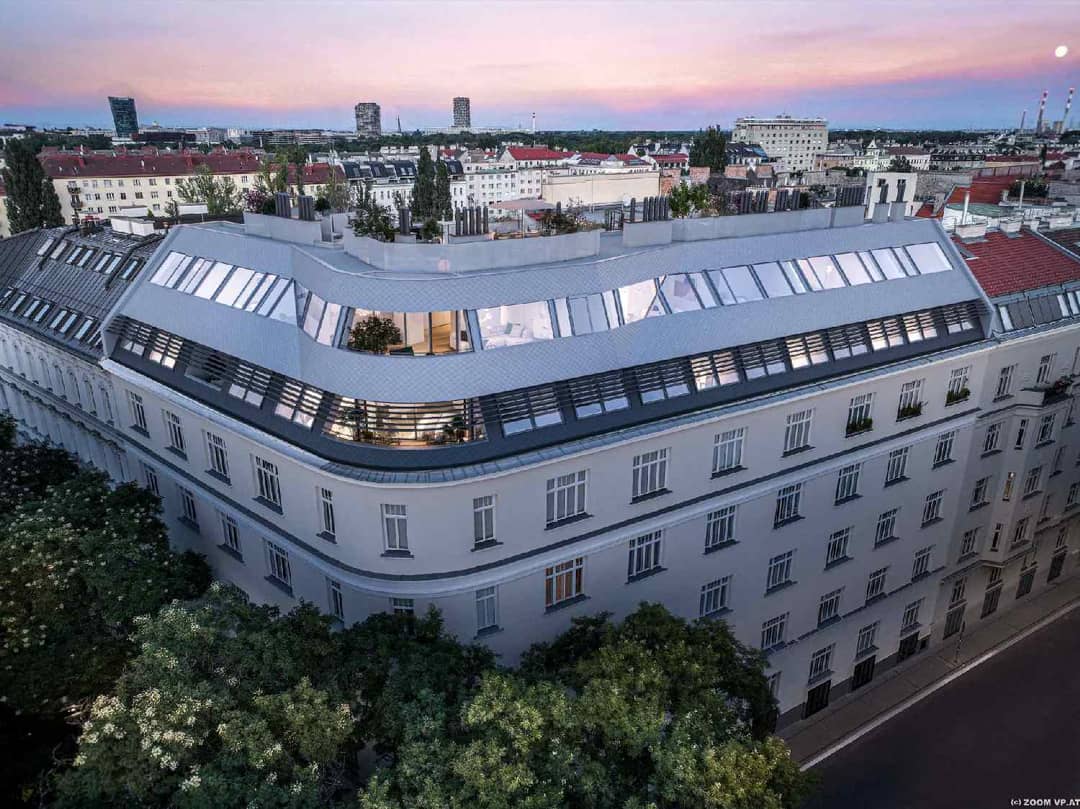 Dachgeschosswohnung Terrasse Loggia Donaukanal