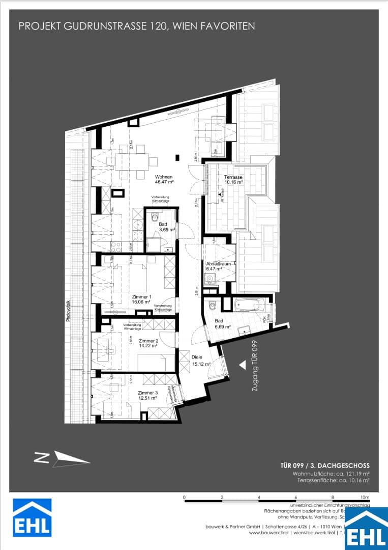Wohnung Neubau Erstbezug Dachterrasse Keplerplatz