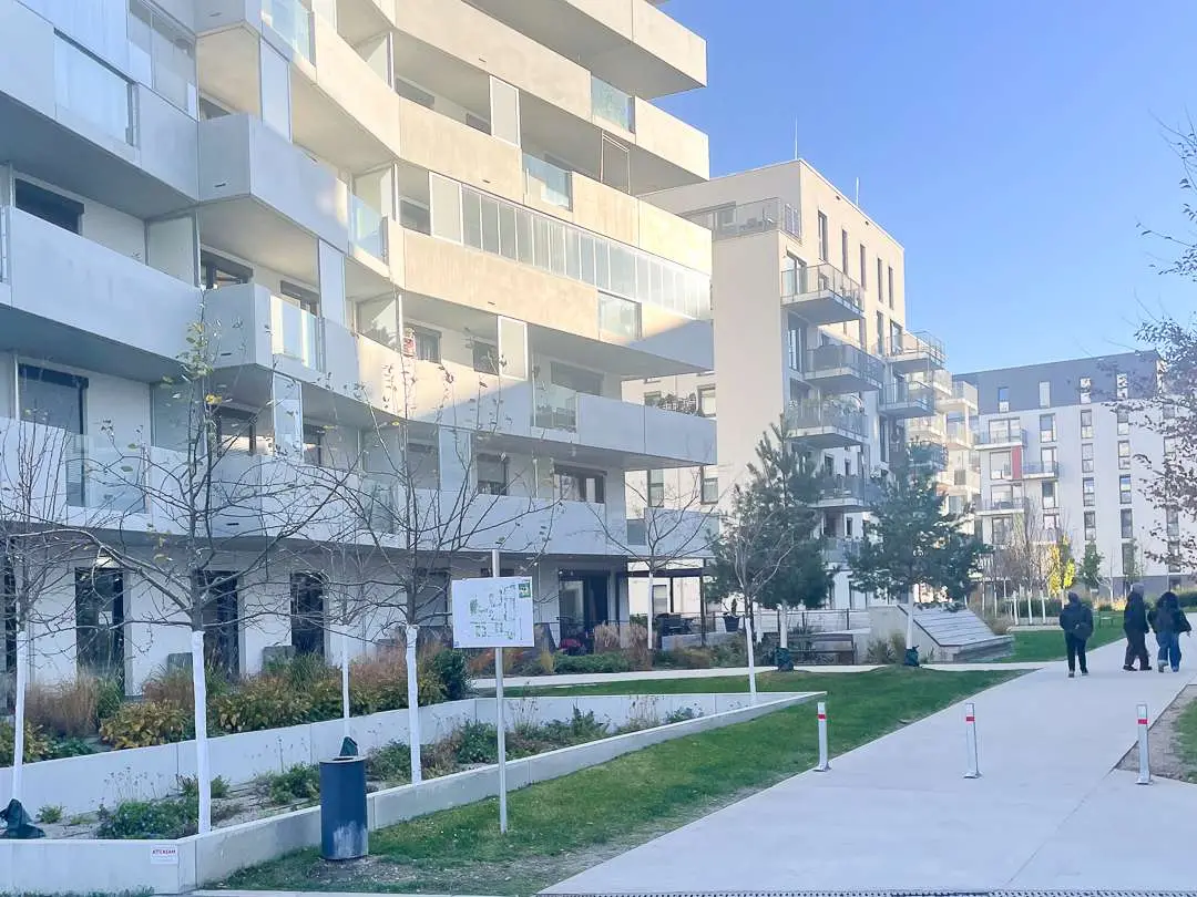 New build apartment with balcony and kitchen
