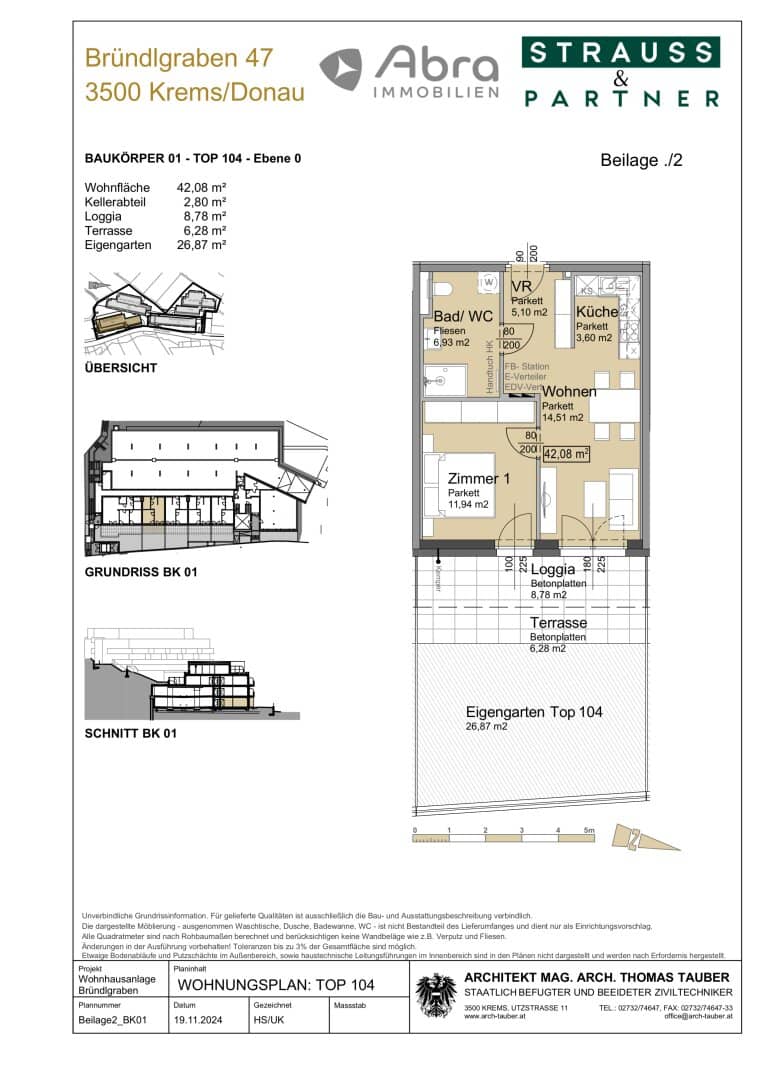 Ground floor apartment with garden and loggia