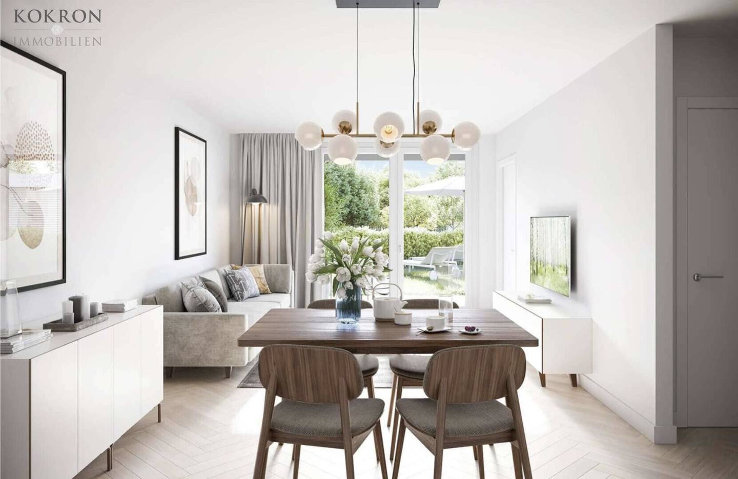 Apartment newly built with loggia and balcony