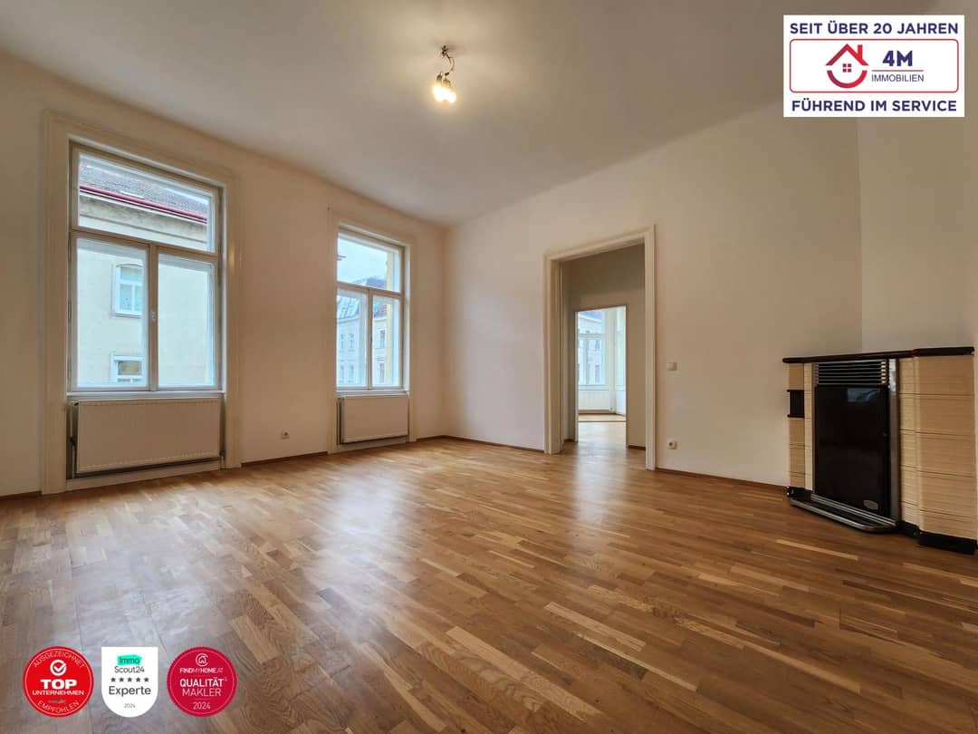 Wohnung im Servitenviertel mit Kamin und Erker