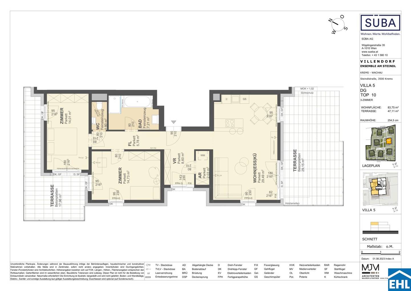 Apartment with Danube panorama and new occupancy