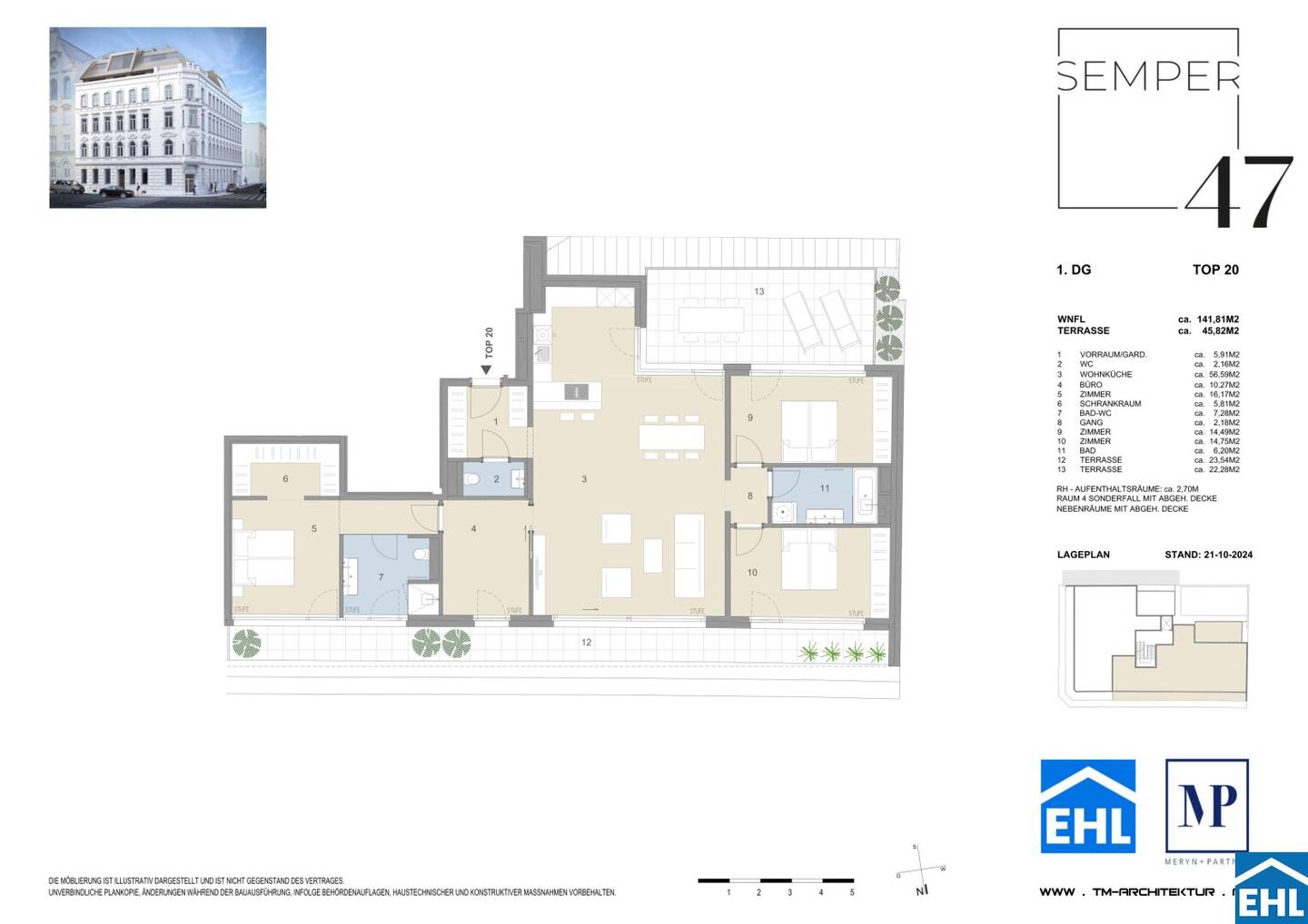 Erstbezug Penthouse mit privater Dachterrasse