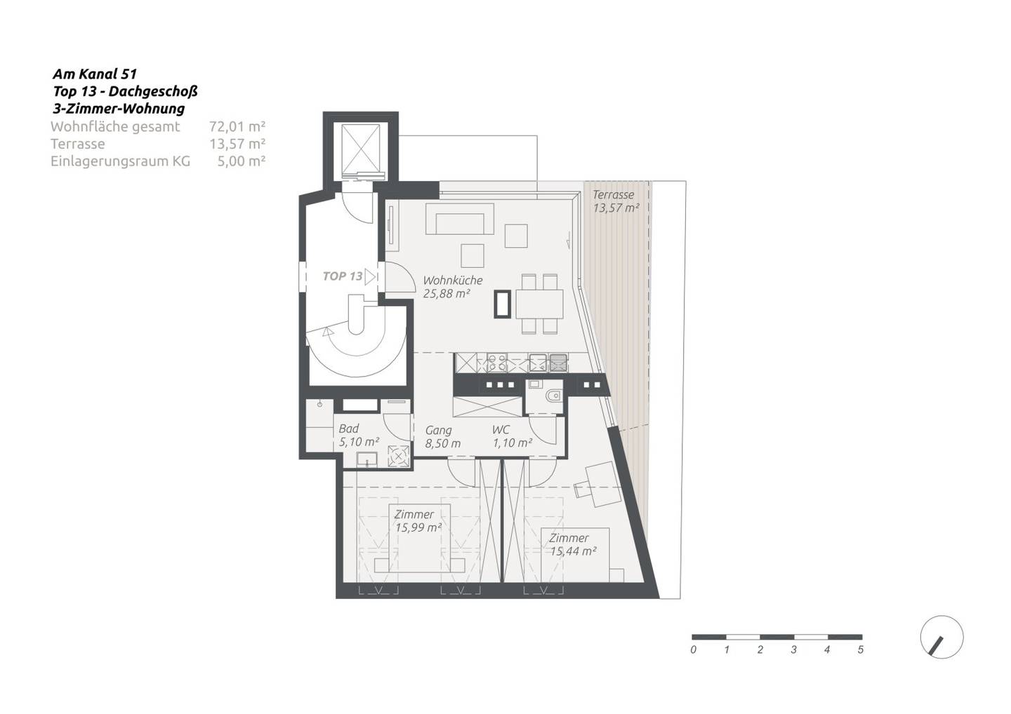 Wohnung Erstbezug Dachgeschoss mit Terrasse