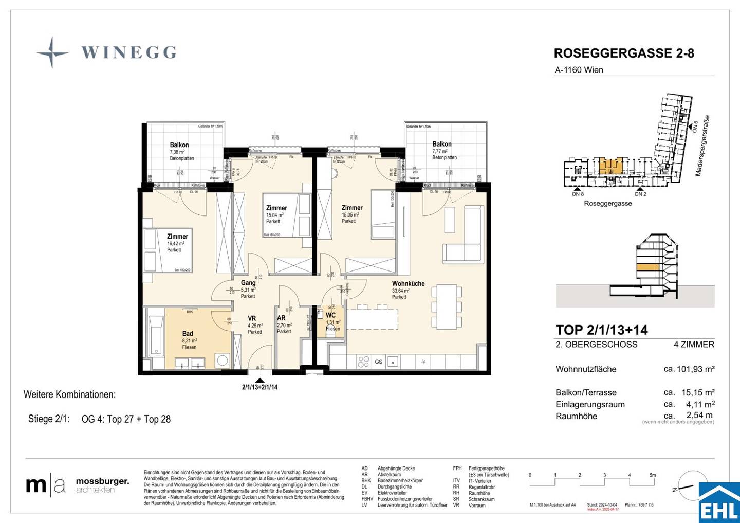 Wohnung mit Terrasse und Balkon nahe Wilhelminenberg