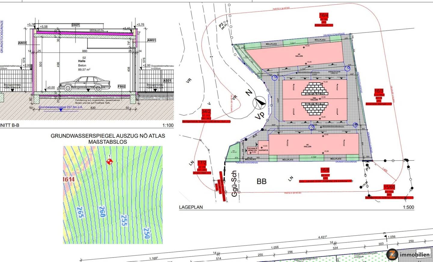 Halle 91 m² zwischen Baden und Wr. Neustadt – Sektionaltor Gewerbe