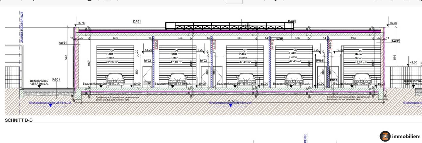 Halle 91 m² zwischen Baden und Wr. Neustadt – Sektionaltor Gewerbe