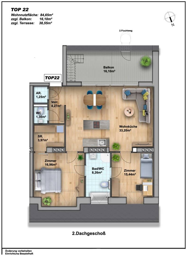 Dachgeschosswohnung Erstbezug Loggia Ottakring