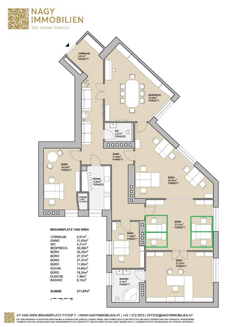 Provisionsfrei: Coworking Space am Brahmsplatz, 3. Etage, Wien 4.