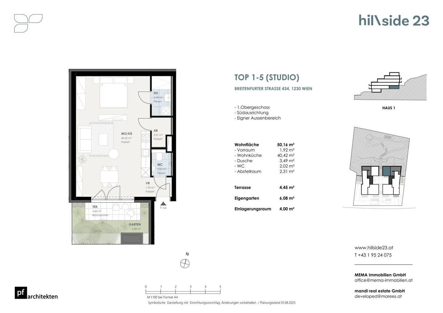 Singlehit! Schicke 1-Zimmer-Gartenwohnung zu verkaufen!