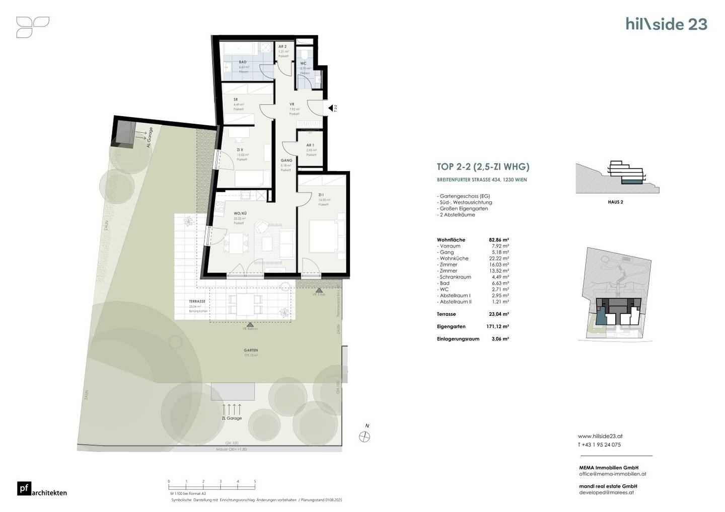 Family-friendly 3-room apartment with 112 m² garden for sale