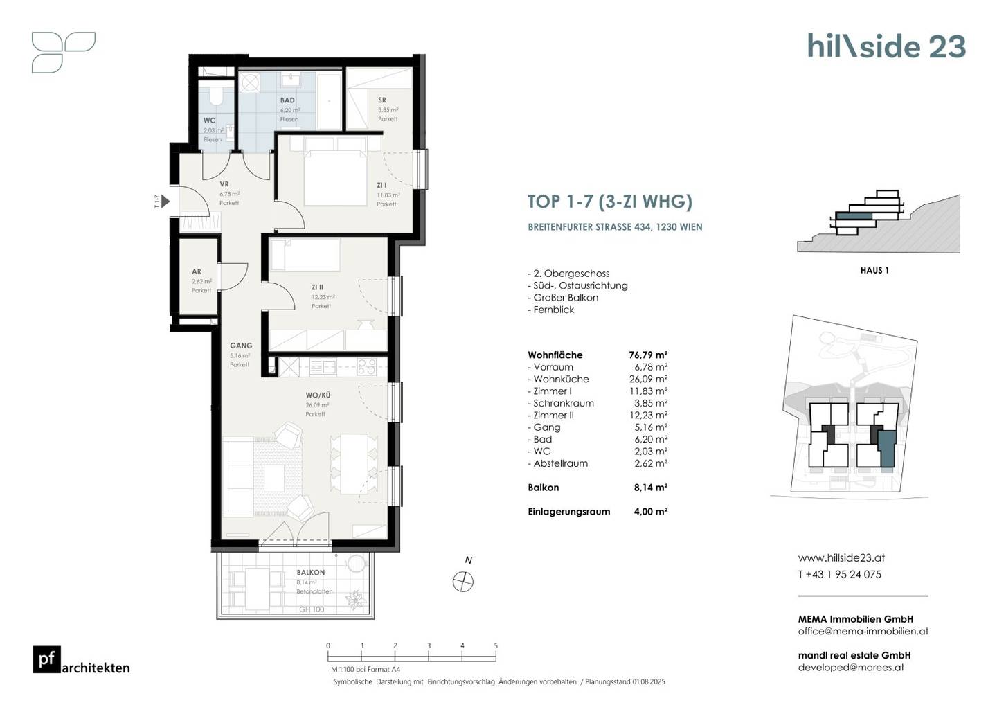 3-Room Apartment with Balcony in New Build