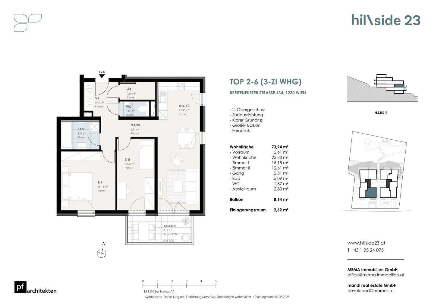Cozy 3 room apartment with balcony for sale