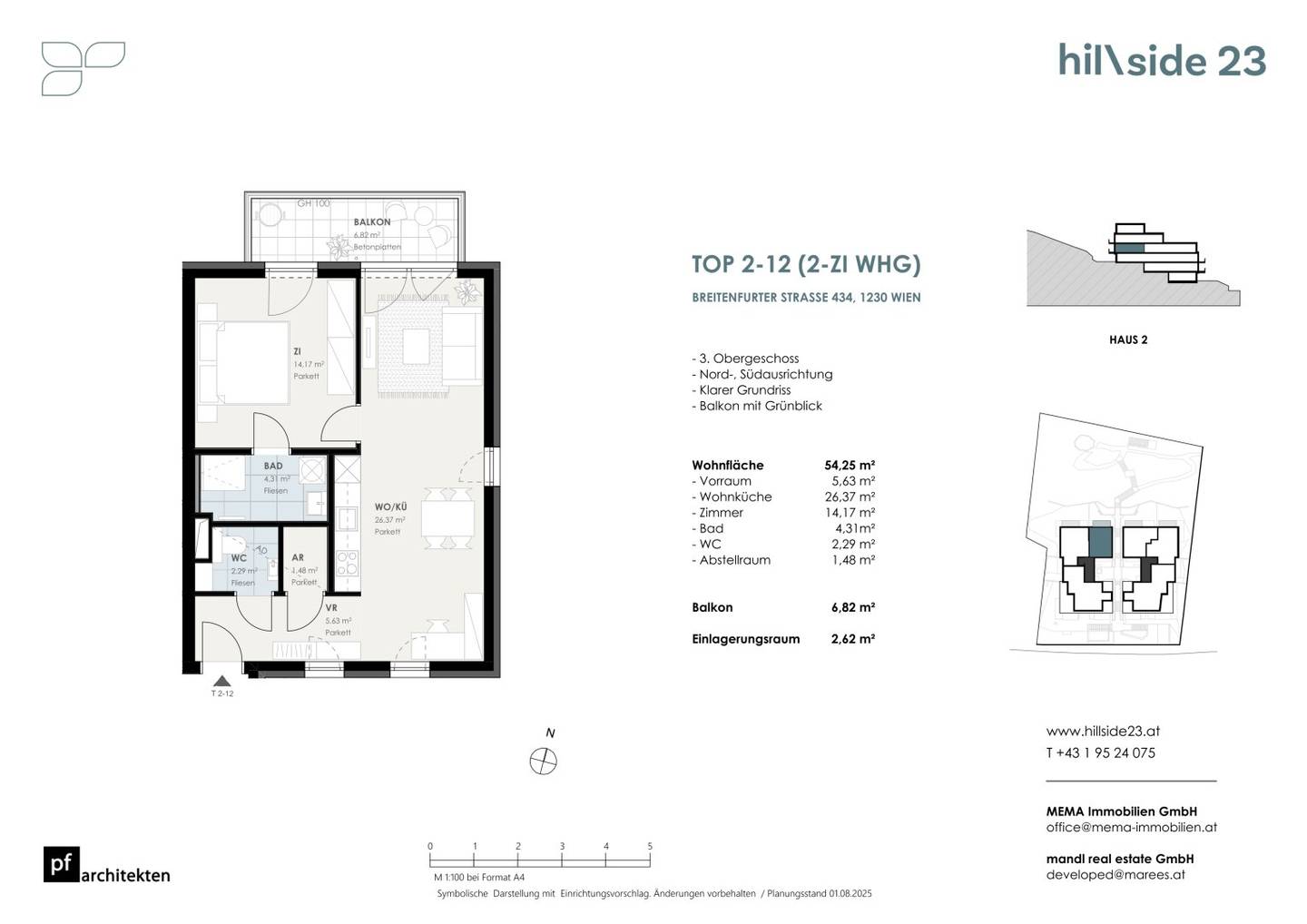Couple's hit! Sunny 2-room apartment with balcony for sale