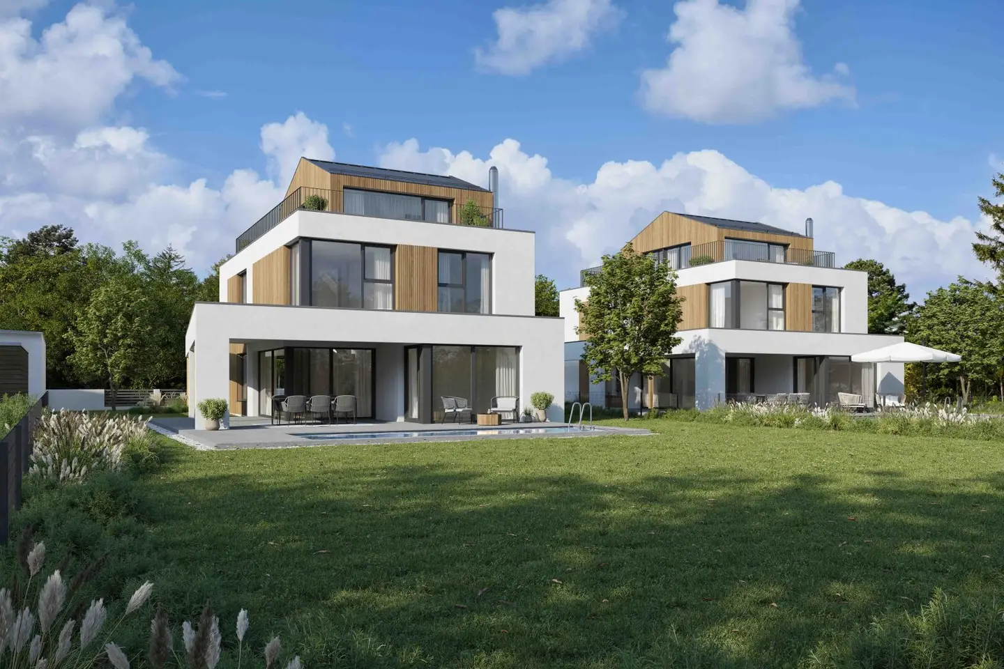 Rarity at BRUNNERBERG Exclusive building plot with Vienna view including building permit for 2 villas official execution planning