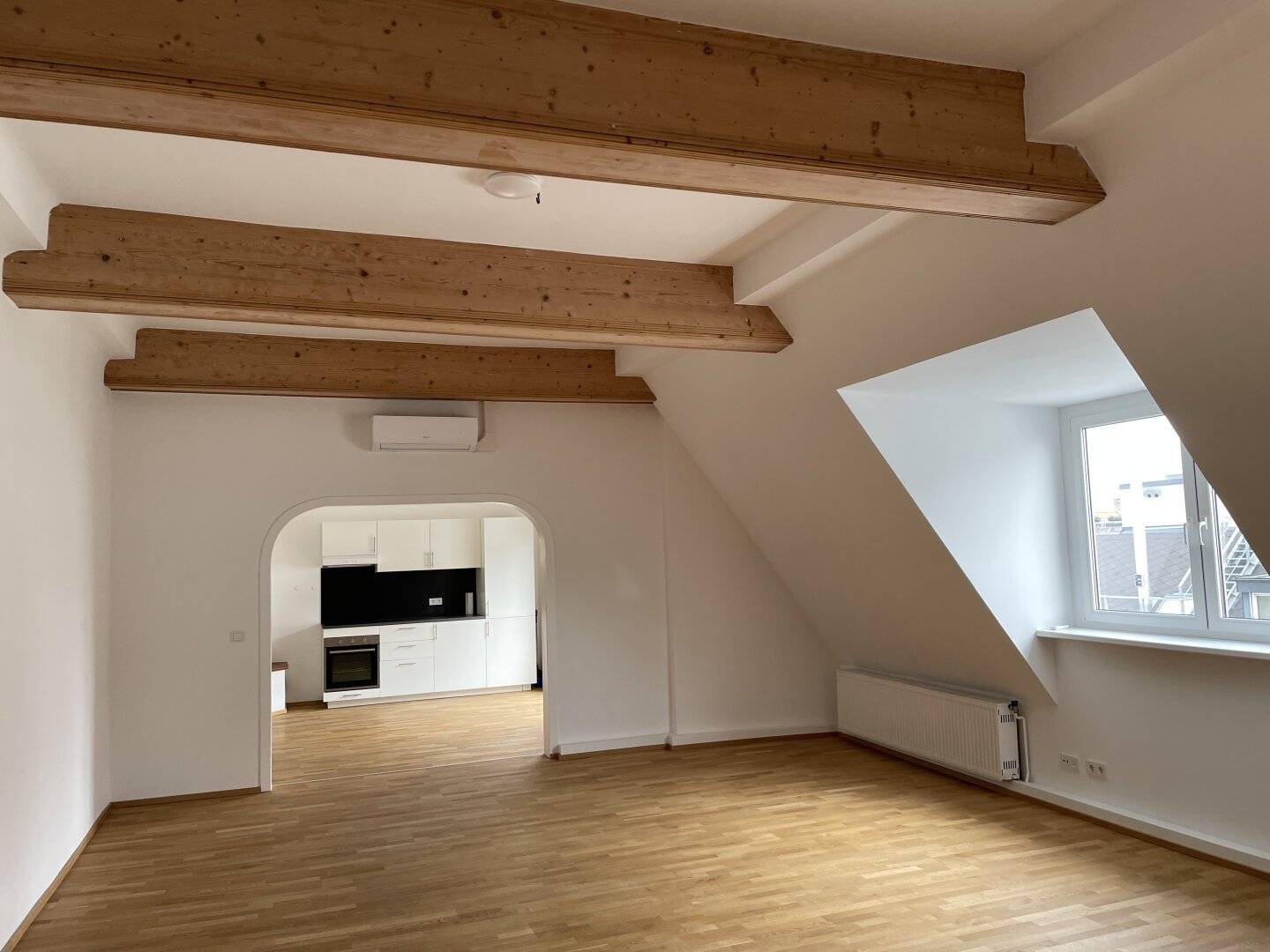 Loft style attic apartment with balcony