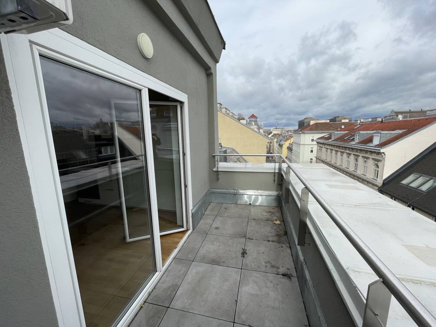 Loft style attic apartment with balcony