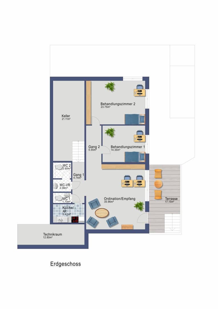 Speisinger Straße 122 to 124 Office or Practice Space House 122 Top 1