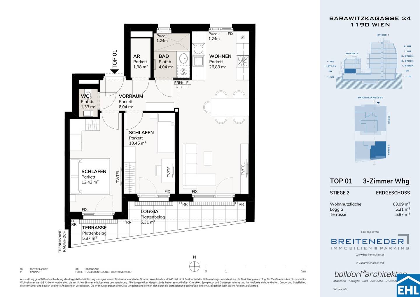 Erstbezug Neubau Wohnung mit privater Freifläche