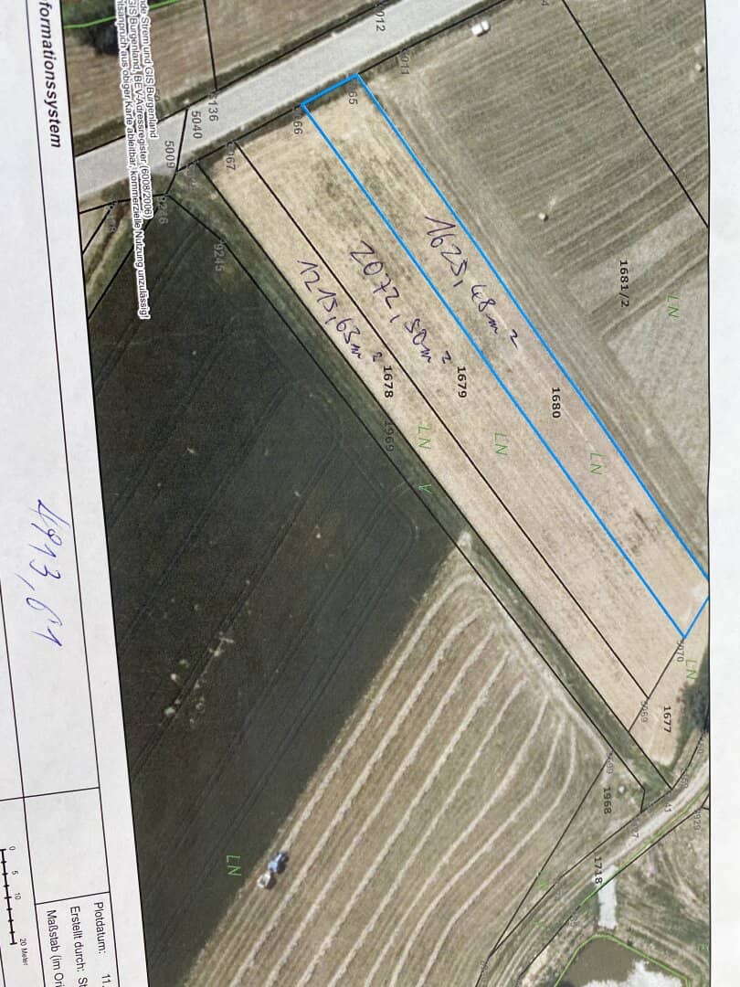 Grundstück Deutsch Ehrensdorf, Burgenland – 4.913 m² Bauland 1.931 m²