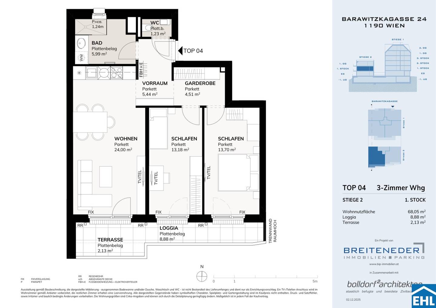 New build apartment with private outdoor space