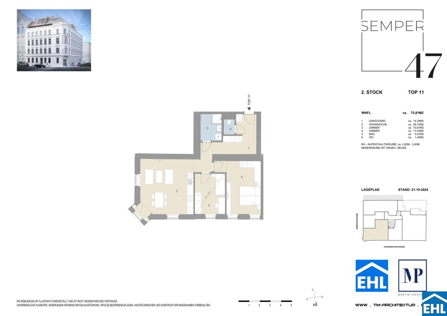 Apartment first occupancy new build high ceilings