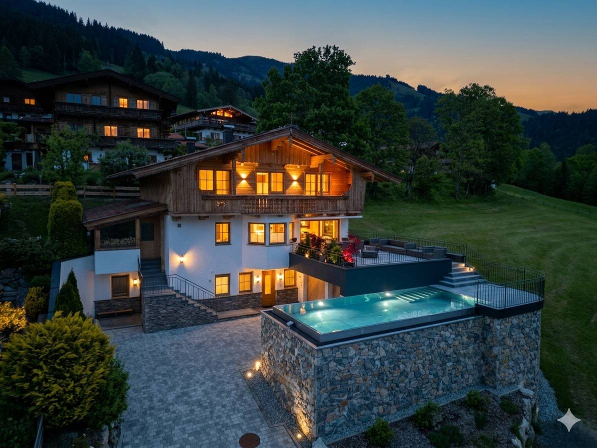 Luxus-Einfamilienhaus in Westendorf mit Infinity-Pool und Terrasse