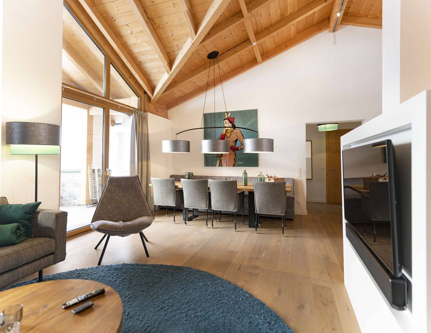 Penthouse with sauna and west terrace near ski lift