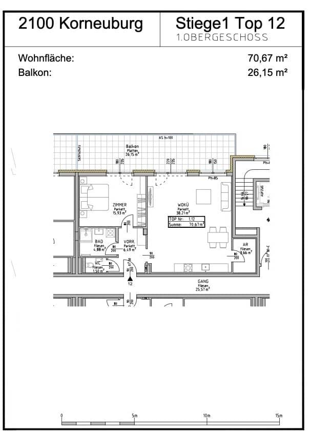 Wohnung Fischerzeile Donau nah Garagenplatz