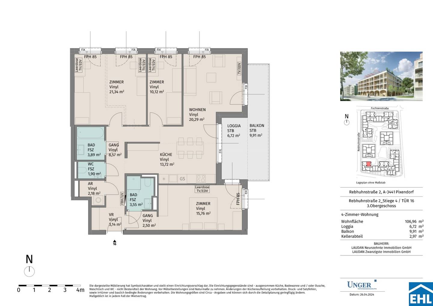 Erstbezug Neubauwohnung mit Balkon