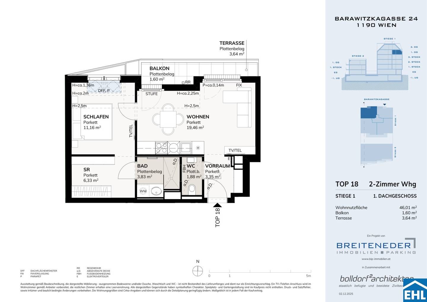 Newly built apartment with private outdoor space and quiet courtyard