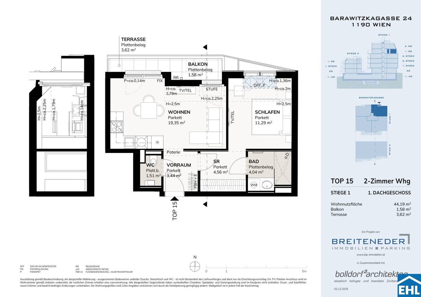 New build apartment with private outdoor space