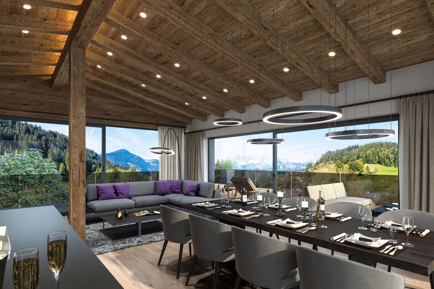 Penthouse 173 m² two balconies near the center