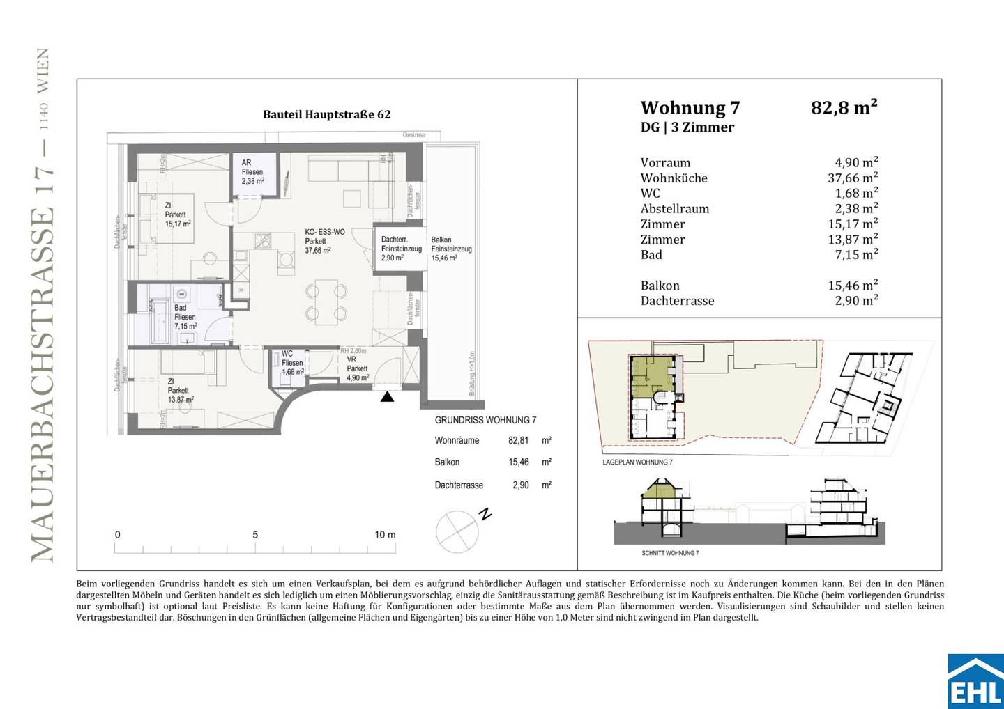 First occupancy apartment in the monument protected Salettl